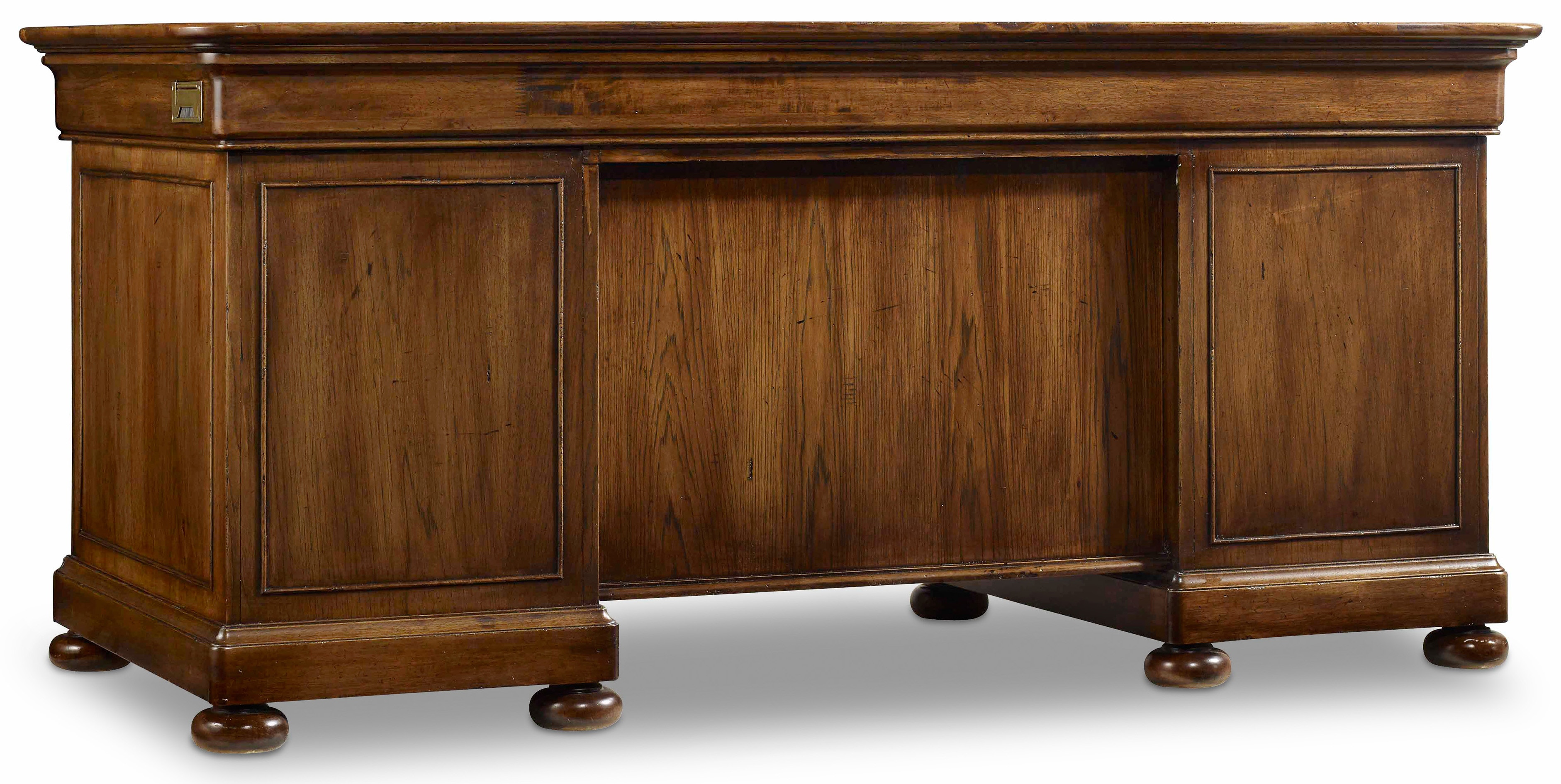 Hooker Furniture Archivist Rubberwood 66-inch Executive Desk is